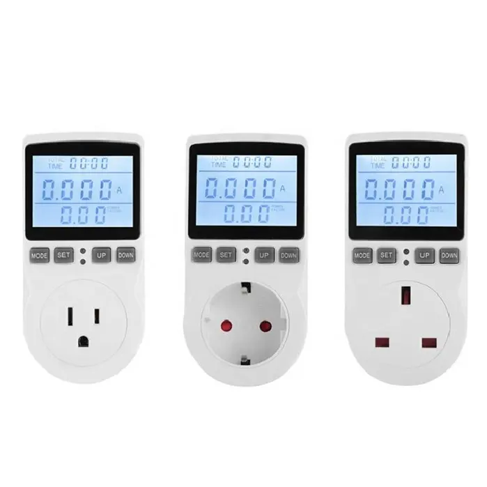 Digital Power Meter Socket Energy Meter Current Voltage Watt Electricity Cost Measuring Power Analyzer Electronic Outlet Socket