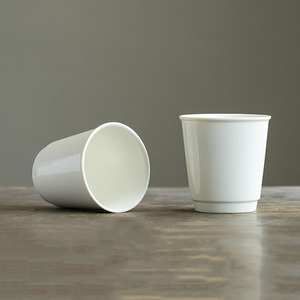 Custom Logo Plain White Coffee Cup Ceramic Mugs Without Handle - Product Image 2