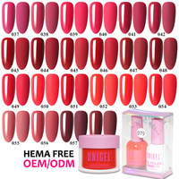 Kit de vernis gel UV longue tenue 3-en-1 Unigel en gros, 2 oz, pour ongles en acrylique, poudre à ongles, laque, marque privée, pour salon, OEM