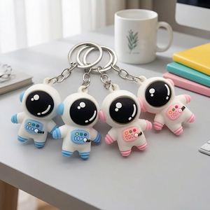 Porte-clés personnalisé en caoutchouc souple tridimensionnel en forme d'animal de dessin animé - Product Image 1