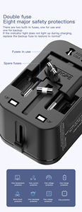 2025畅销产品CE/FCC多插头电源适配器国际全球通用旅行适配器C型 - Product Image 6