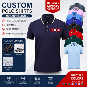 Polo <span class=keywords><strong>de</strong></span> golf tendance en gros, personnalisé avec logo brodé, 100 % coton, manches courtes, col uniforme, design pour homme - Product Image 1