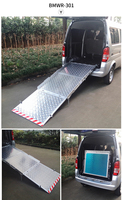 Rampe de chargement manuelle pour porte arrière de voiture d'affaires, pliable, pour fauteuil roulant désactivé
