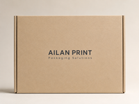 Boîte d'expédition en carton ondulé réutilisable personnalisée avec laminage mat et logo imprimé sur emballage en papier kraft