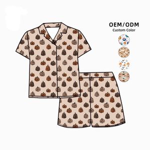 Conjunto de Pantalones Cortos sin Mangas para Bebés Niñas, de Bambú/Algodón Orgánico, OEM/ODM, Estampado Personalizado, Casual, Gran Venta - Product Image 2