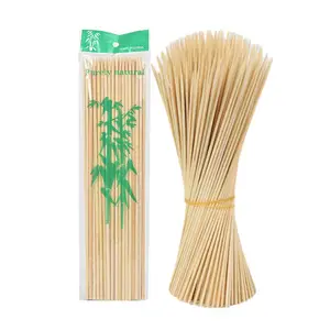 Importers Packing Kitchen Craft Bamboo Food Eco Friendly Wooden BBQ Bamboo Sticks Round Disposable Bamboo Skewer Sticks