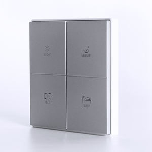 Zuhause/Hotel/Büro 90MM Typ UK Standard 12V DC Vertikales Aluminium Gebürstetes 4-Knopf Silber Gold Farbe Big Button Schalter - Product Image 3