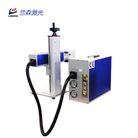 Machine de marquage laser à fibre Mopa LANSEN portative 30W refroidie par air 2.5D/3D pour métal/acier inoxydable avec prise en charge AI/DWG