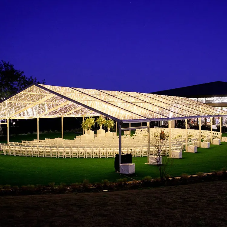 Tenda pesta, 10x30 20x20 40x20 30x50 20x40 struktur membran tahan air kanopi tenda pernikahan tiang dan pasak tenda untuk pernikahan