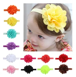 Infant flower elastic band hair accessories newborn floral clothes headwear tiara headwrap toddlers hairband baby girl headband