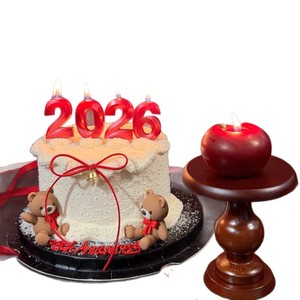 Honey And Sweetness 2026 Digital <b>Candle</b> Cake Plugin <b>Red</b> <b>Candles</b> For New Year Spring Festival Cake Decorating Supplies - Product Image 5