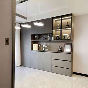 ตู้เก็บของไม้สั่งทำพิเศษ สไตล์โมเดิร์นหรูหรา เป็นมิตรกับสิ่งแวดล้อม สำหรับห้องรับประทานอาหาร/ห้องนั่งเล่น เฟอร์นิเจอร์อเนกประสงค์ - Product Image 2