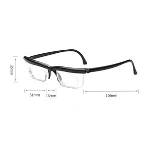 Gafas de Lectura con Armazón TR90 Delgado Transparente/Blanco con Lentes Ajustables de 4D a +5D, Armazón de PC Popular para Corrección de Miopía - Product Image 3