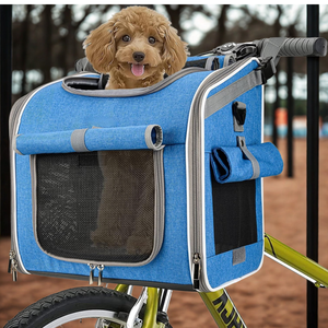 Portable Extensible Doux Face Pet Carrier Sac À Dos Quatre Maille Fenêtres Portes Ouvertes <span class=keywords><strong>pour</strong></span> Petits Chiens Chats Chiots <span class=keywords><strong>pour</strong></span> Vélo Équitation - Product Image 2