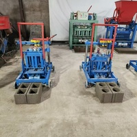 Máquina Móvil para Fabricar Ladrillos de Huevos 2-45, Éxito de Ventas en Guinea, Compre y Reciba una Pequeña Máquina para Hacer Bloques con Montacargas