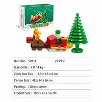 Ensemble de blocs de construction de train de Noël personnalisé, jouet de construction STEM personnalisé, briques DIY OEM, kit de modèle de vacances, cadeau pour enfants