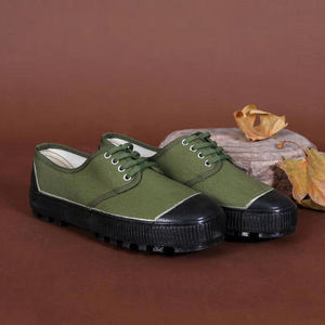 Chaussures de travail pour hommes Liberation, bottes en toile, semelle en caoutchouc vulcanisé, résistantes à l'usure, talon bas, chaussures de sécurité pour travaux de construction - Product Image 4