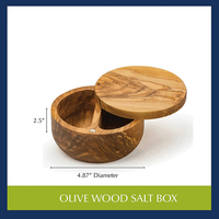 Boîte à sel en bois personnalisée, cuisine bambou sel poivre épices pots de stockage ensemble de récipients