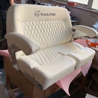 Sièges doubles pliables pour bateau Diamond Stitches Marine, banquette rabattable deux places