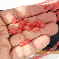 Glazen kralen voor armband maken 6x8mm watermeloenrood rijstvormige ovale glazen kralen DIY sieraden maken groothandel bron fabriek