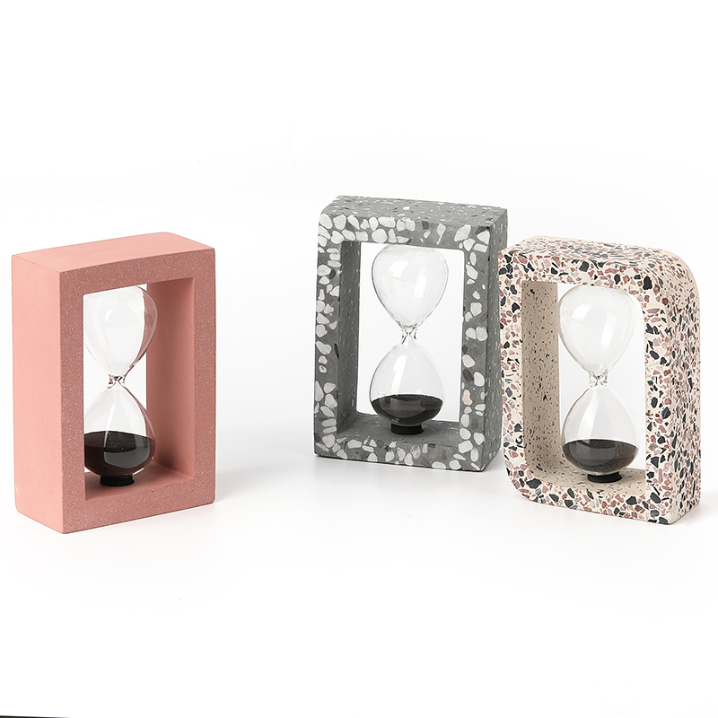 Индивидуальные песочные часы из цемента, песочные часы с натуральным цементным покрытием, песочные часы с таймером на 10 минут, натуральный вид, песочные часы из цемента