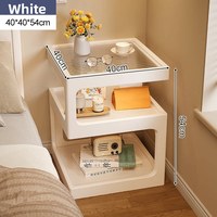 Table d'appoint et de chevet créative et moderne en pin massif avec 3 tiroirs, style luxe léger, sensation haut de gamme, petite table basse simple