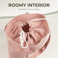 Sac fourre-tout réutilisable en coton pour le quotidien avec poignées d'épaule, impression de logo personnalisée, commandes en gros