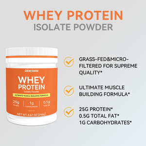OEM proteine del siero di latte isolato proteine in polvere per la crescita muscolare magra gusto e opzioni di confezionamento personalizzate - Product Image 3