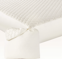 Protège-matelas matelassé en coton biologique 100 % premium 300 GSM, respirant, rafraîchissant et hypoallergénique pour chambre à coucher