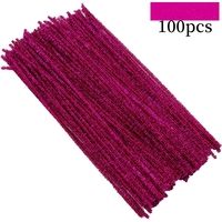 100 pcs Per Kantong Batang Kuningan Berwarna-warni, Kreatif, DIY, Kerajinan Tangan, Batang Wol, Batang Bulu, Kawat Besi, Perlengkapan Dekorasi Imajinatif