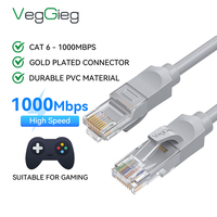 Cable de Red Ethernet VegGieg de Alta Calidad, Gigabit, 1M 1.5M 2M 3M 5M 10M 15M 20M 25M 30M, RJ45, Cat 6