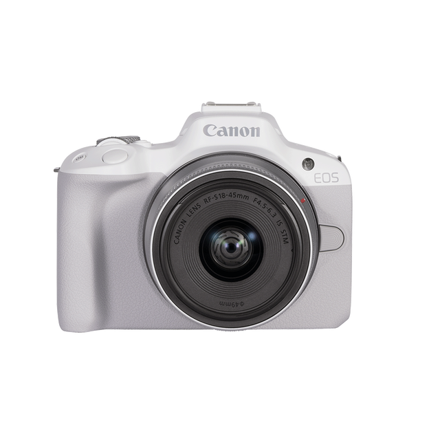 Can on EOS R50 APS-C Format Mirrorless Camera for Daily Life Recording and Travel Vlog Creation.