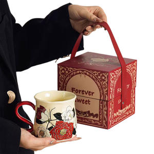 Taza de Cerámica con Diseño Floral de Estilo <span class=keywords><strong>Antiguo</strong></span>, para Agua, Café, Hogar u Oficina - Product Image 5