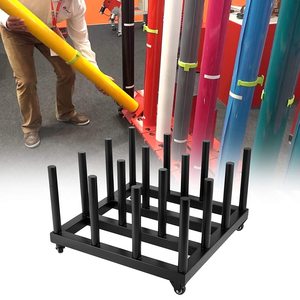 Carrito Móvil para Rollos de Vinilo para Pisos, Exhibidor de Rollos de Vinilo con Capacidad para 16 Rollos para <span class=keywords><strong>Tienda</strong></span> - Product Image 2