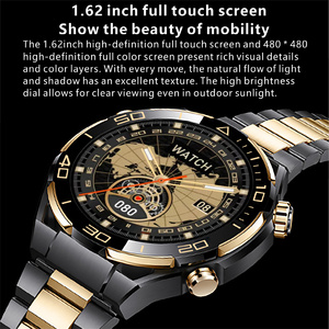 Lux Smartwatch Spraakopname Memo Ronde Horloge voor Heren Smart NFC RVS Luxe Smartwatch met Kompas Grote S30Max - Product Image 4