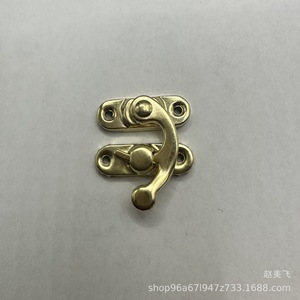 Serrure de meuble en alliage de zinc à boucle de type boîte 27x32mm, sans clé, style traditionnel, accessoire pour placard de rangement - Product Image 5