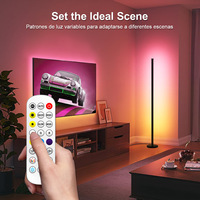 Lampadaire d'angle moderne intelligent RGBIC, synchronisation musicale Alexa, IP65, décorations de Noël