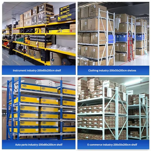 מדף אחסון מתכת בהתאמה אישית למפעלים, בצבע לבן-אפור, גימור ציפוי אבקה תעשייתי, בעל תכונות הגנה - Product Image 3