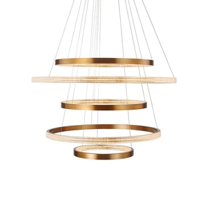 Lampadari Moderni Personalizzati, Lampada Circolare in Alluminio per Hotel, Sale Espositive, Ville, <span class=keywords><strong>Lampade</strong></span> a Sospensione ad Anello per Soggiorno, Lampadario LED - Product Image 6