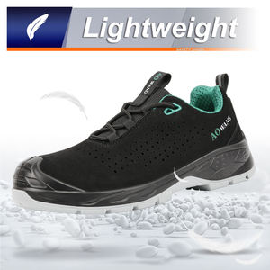 Botas de Seguridad JIANKUN de Corte Bajo, Ligeras, Suaves y Transpirables, de Cuero de Gamuza, con Puntera de Acero, Plantilla de Acero, Anti-Aplastamiento/Pinchazos/Electricidad Estática - Product Image 5