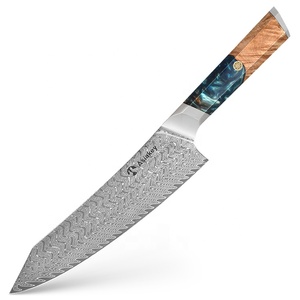 Coltello artigianale Kiritsuke da 8 pollici forgiato a mano 67 strati in acciaio damasco coltello GYOTU - Product Image 1