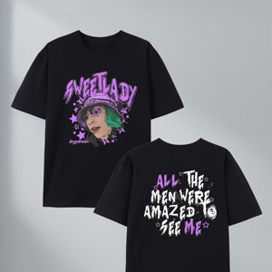 เสื้อยืดลายกราฟิก Sweet Lady ผ้าฝ้าย 100% คลังสินค้าในสหรัฐอเมริกา 7 สี - Product Image 1