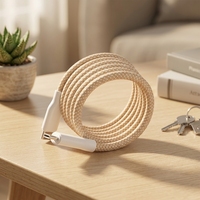 Cable de Carga Magnético No Estándar con Cubierta Trenzada Compatible con Dispositivos Android con Micro USB Tipo-C