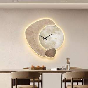 Horloge murale contemporaine de luxe moderne de 40 cm, décoration murale pour la maison, veilleuse, grande horloge suspendue, luxe, dropshipping 2025, décoration murale - Product Image 4