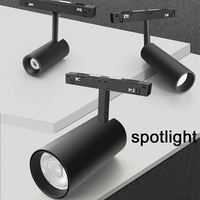 Prix usine lumière magnétique intégré Rail de voie DC 48V système d'éclairage de voie magnétique en aluminium LED Cob puce aimant lampe