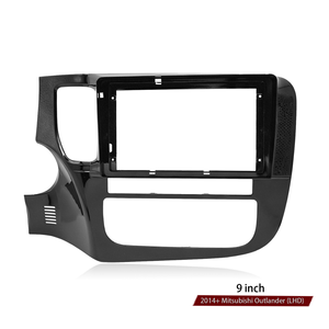 Kit de modification de tableau de bord en plastique ABS pour autoradio Android 9 pouces avec navigation pour Mitsubishi Outlander (LHD) 2014+ - Product Image 1
