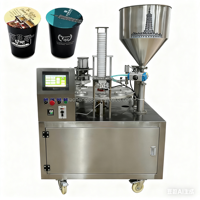 Machine automatique de remplissage et de scellage à disque rotatif pour l'économie d'énergie du café Emballage facile à utiliser de papier et de cartons