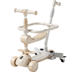 Scooter de 3 ruedas de 1,6 años para niños, carro de mano de plástico de aluminio plegable, <span class=keywords><strong>carrito</strong></span> de bebé montable moderno de lujo para montar al aire libre - Product Image 1