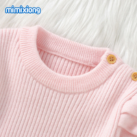 MIMIXIONG Princesse Manches Vêtements Bébé Fille Babysweaters Tricoté Nouveau-Né Vêtements Pour 0-3Y enfant