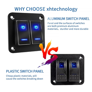 Marine chuyển đổi bảng điều chỉnh IP65 <span class=keywords><strong>USB</strong></span> sạc 12V/24V LED chỉ số ABS Dễ dàng cài đặt chống ăn mòn cho tàu ngầm thuyền - Product Image 3